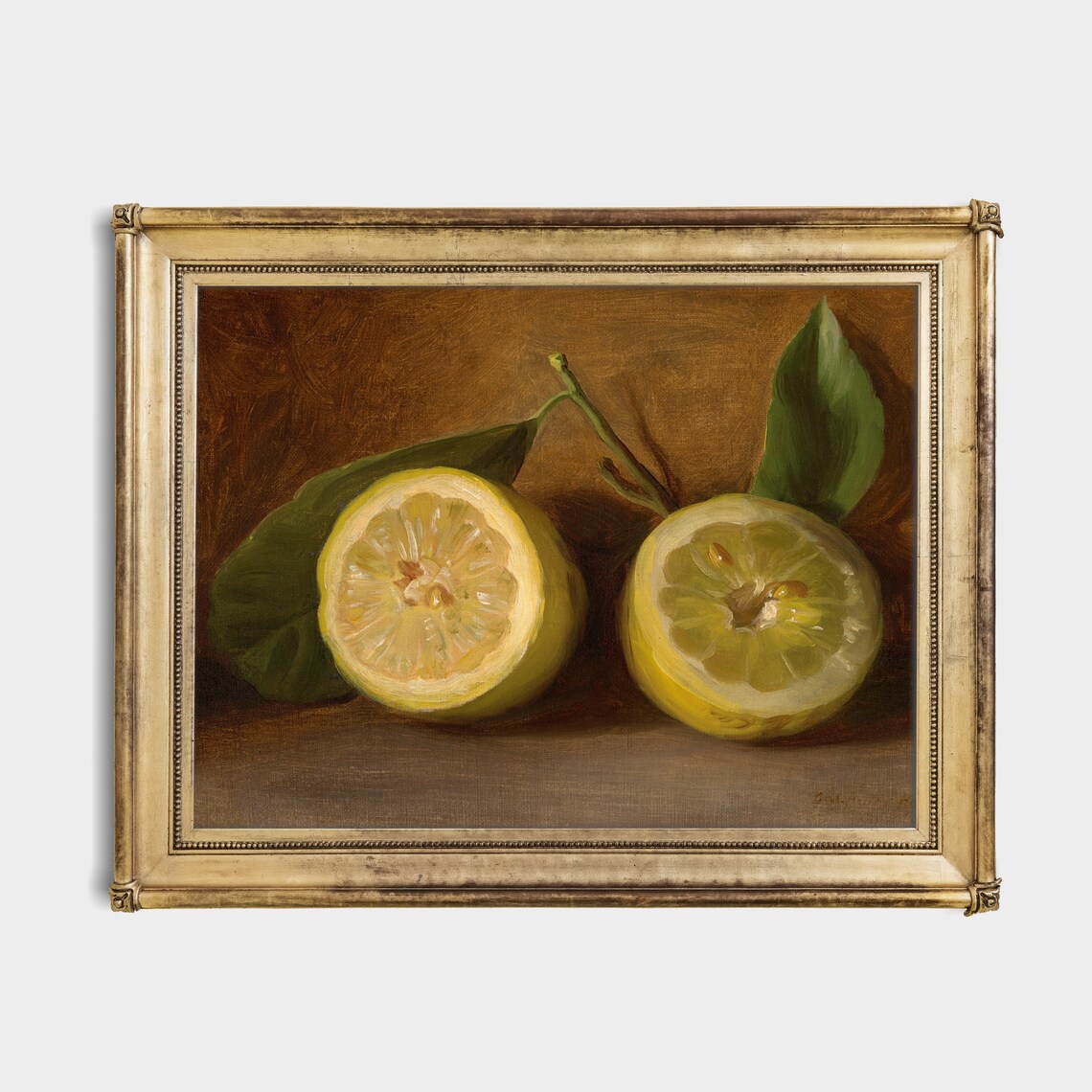 Vintage Still Life With Lemons, Rustic Kitchen Art Print - Image 4