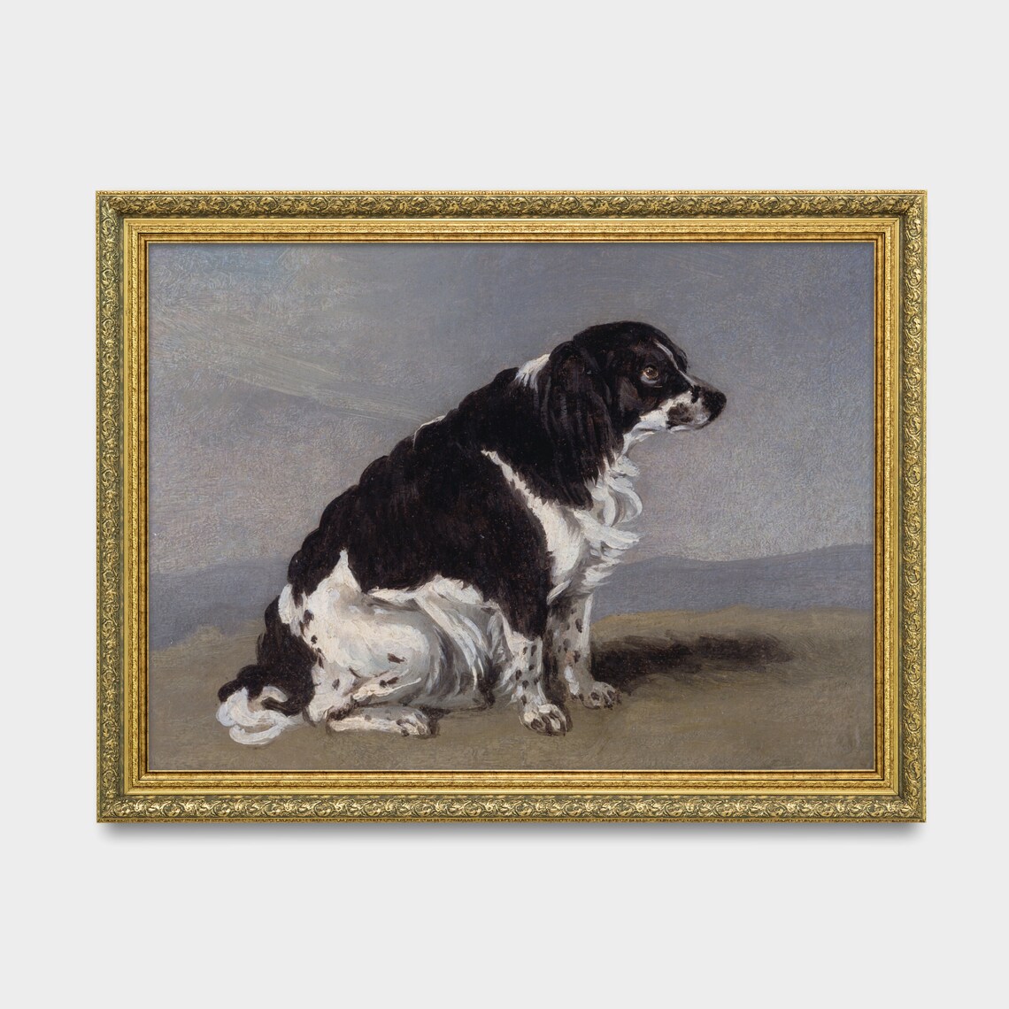 Vintage Dog Painting, Rustic Farmhouse Wall Art - Image 3