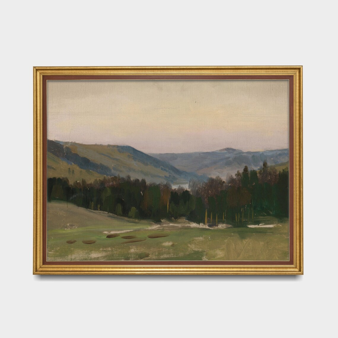 Antique Country Landscape Farmhouse Wall Art Print - Image 5