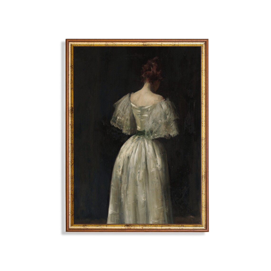 Vintage Woman Portrait Print, Moody Victorian Style