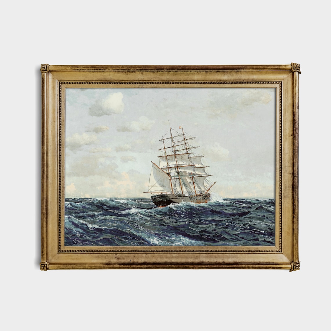 Vintage Sailing Ship, Nautical Maritime Art Print - Image 2