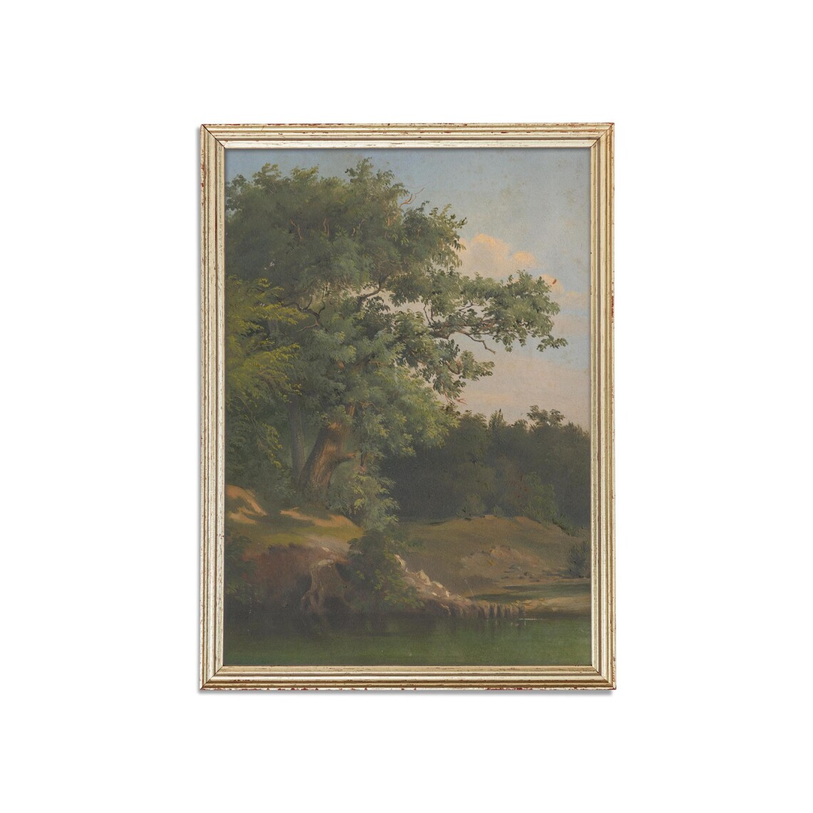 Mailed Print Vintage Landscape Tree Forest Painting Antique Art Print Vertical Wall Art Farmhouse Wall Decor Physical Prints - Image 3