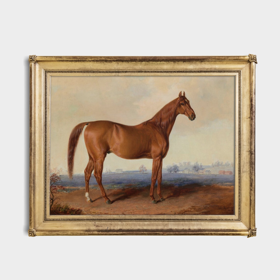 Vintage Horse Painting Antique Equestrian Print Wall Art Farmhouse Decor Oil Painting Moody Fine Art - Image 2