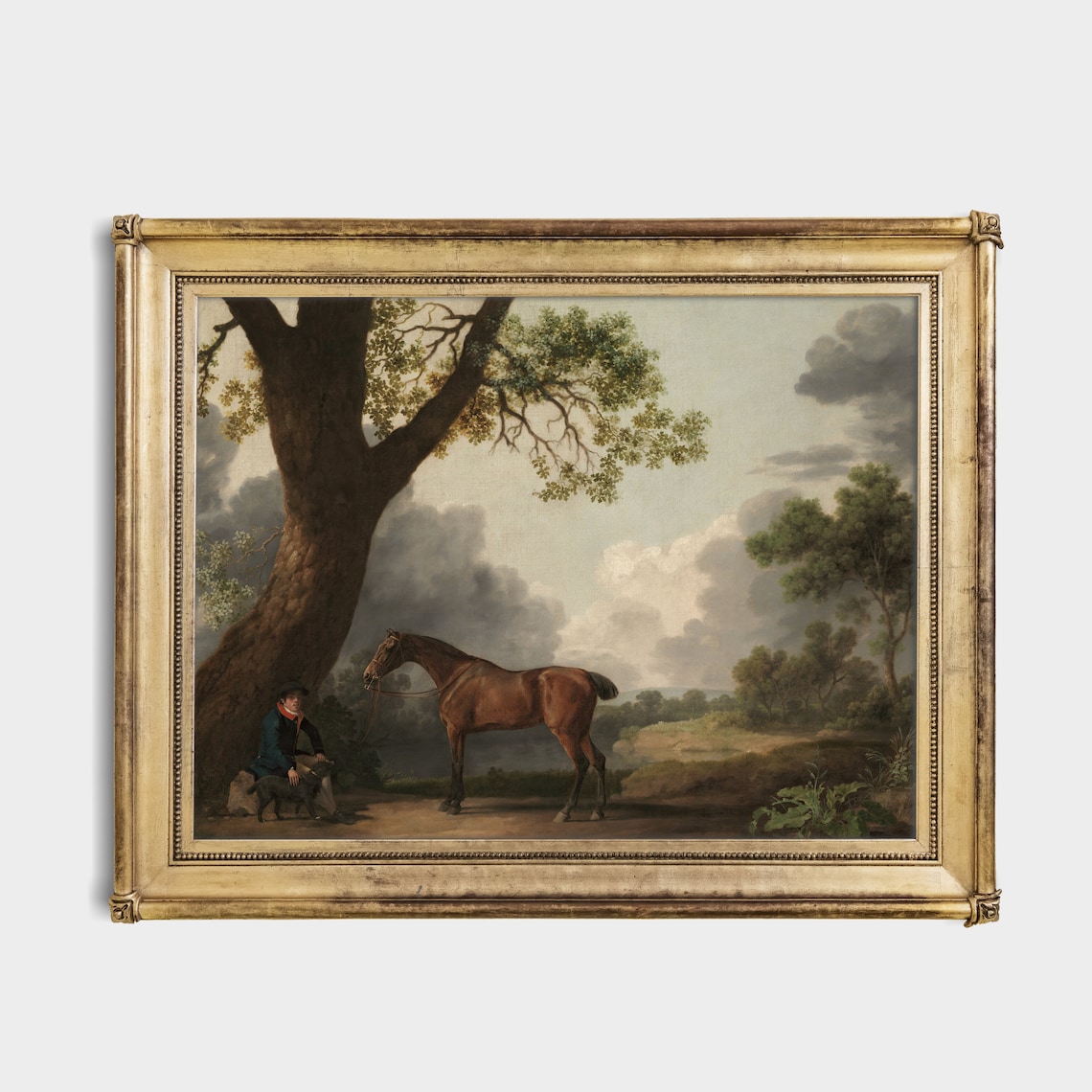Vintage Horse Painting, Farmhouse Rustic Equestrian Art Print - Image 2