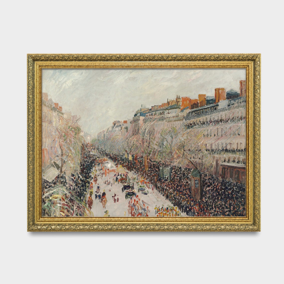 Paris Carnival Parade on a Grand Boulevard Impressionist Poster - Image 3