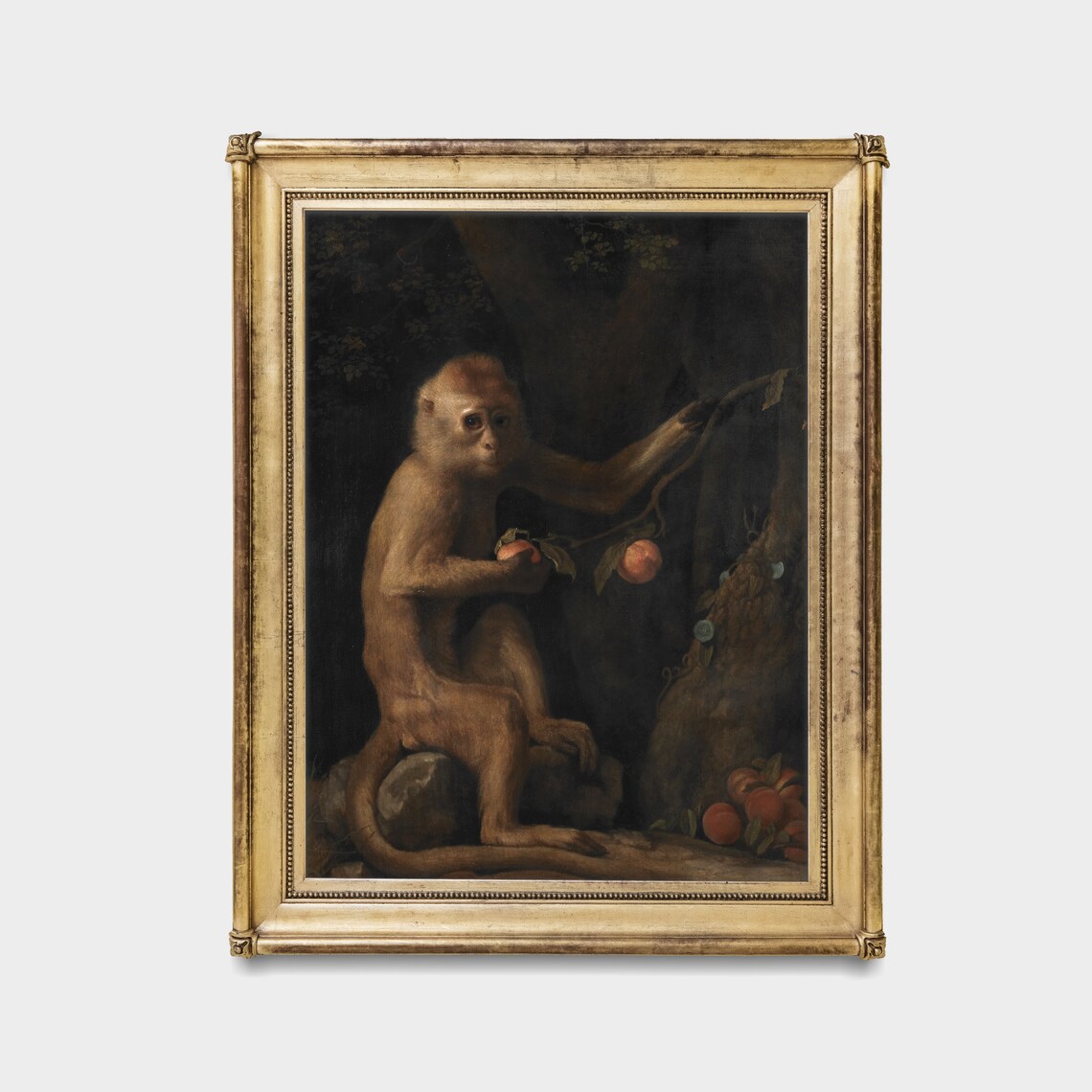 Vintage Monkey Painting Art Print, Dark Academia - Image 2