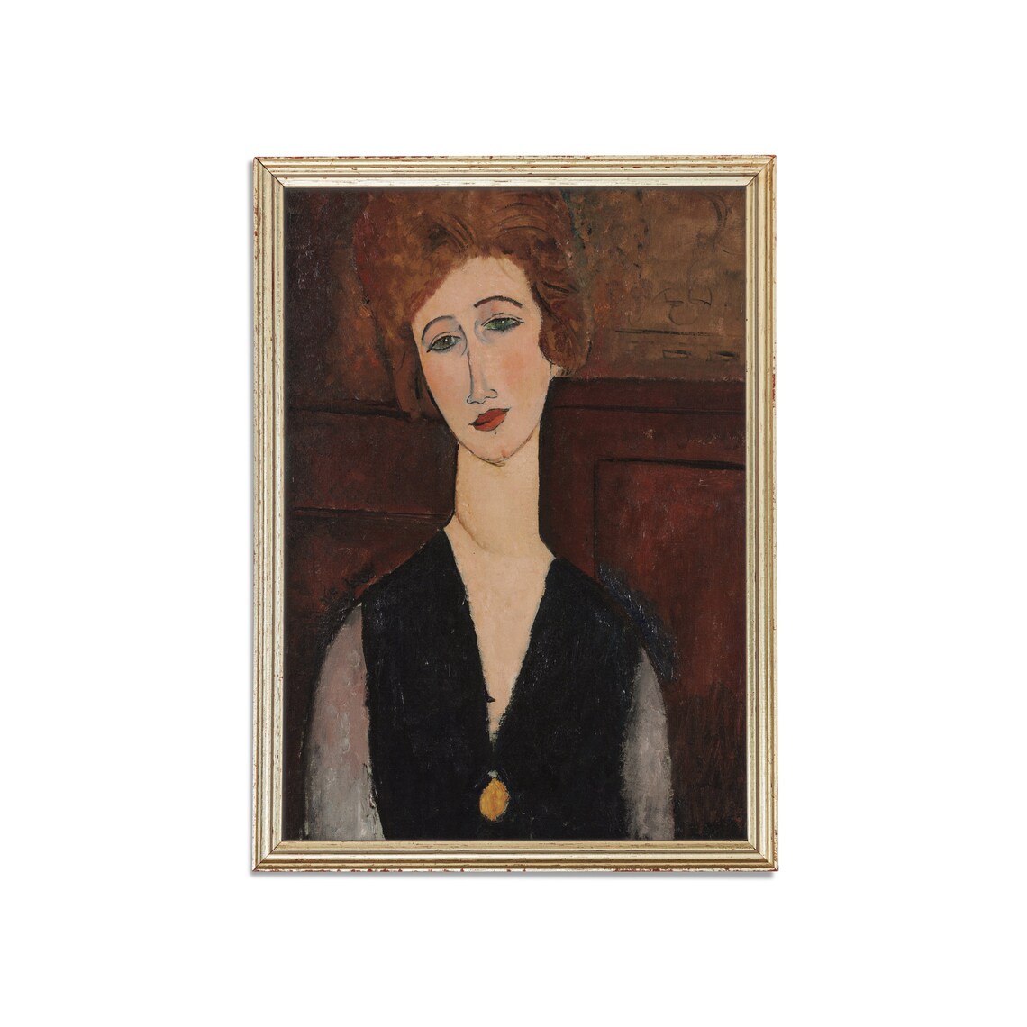 Antique Woman Portrait, Vintage Rustic Art Print - Image 5