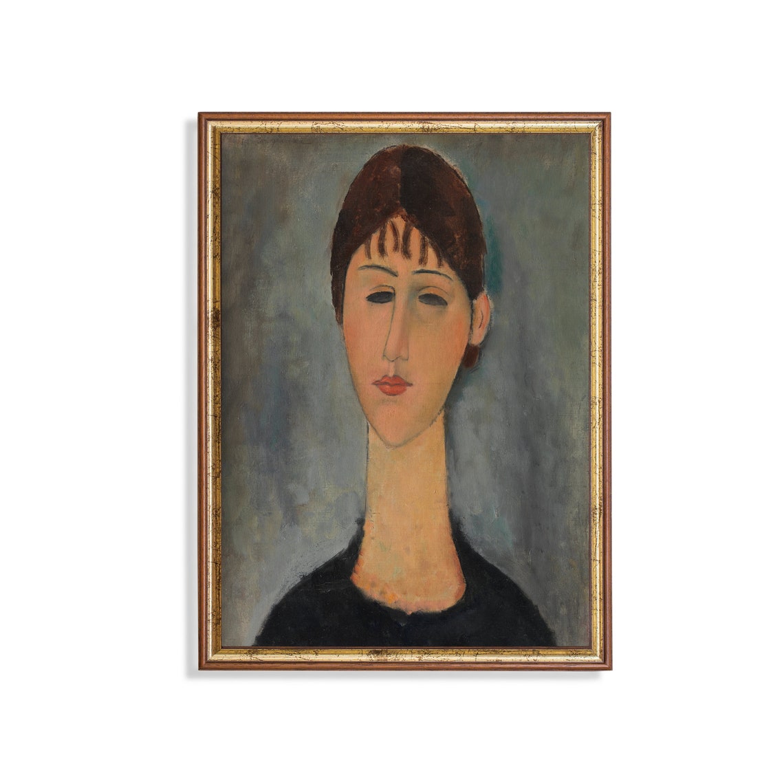 Printed And Shipped Vintage Portrait Painting Antique Woman Portrait Moody Rustic Oil Painting Classic Portrait Physical Print