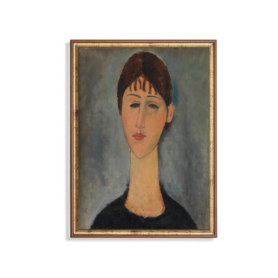 Printed And Shipped Vintage Portrait Painting Antique Woman Portrait Moody Rustic Oil Painting Classic Portrait Physical Print