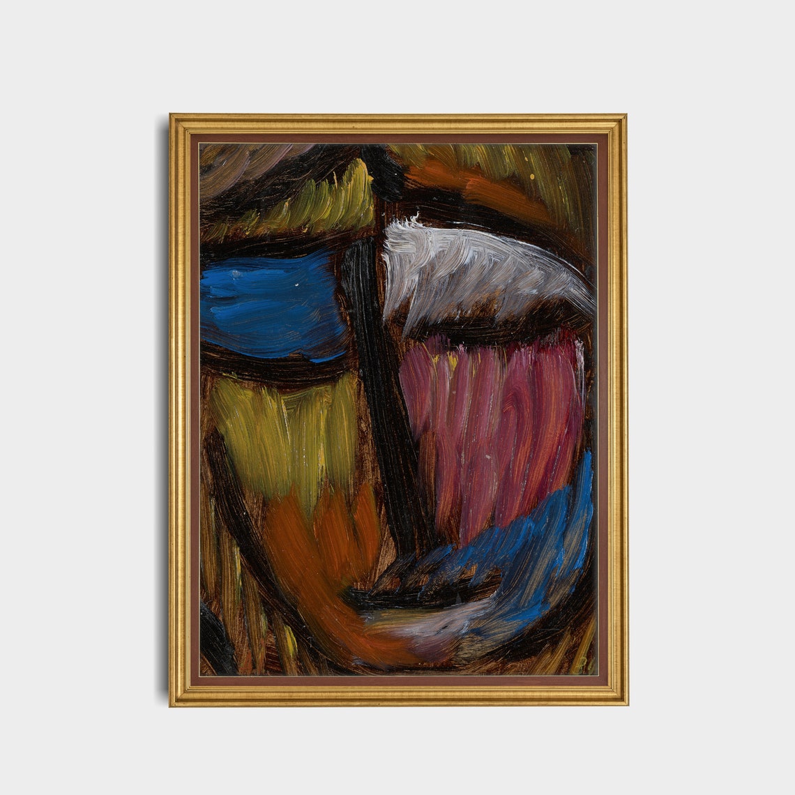 Bold Color Strokes Abstract Expressionist Modern Painting Poster - Image 2