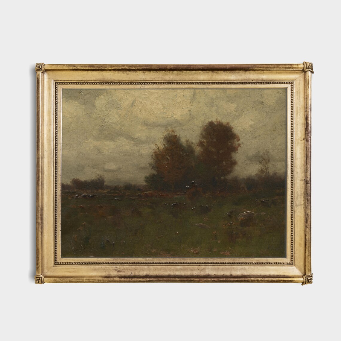 Vintage Autumn Landscape, Rustic Dark Academia Art Print - Image 2