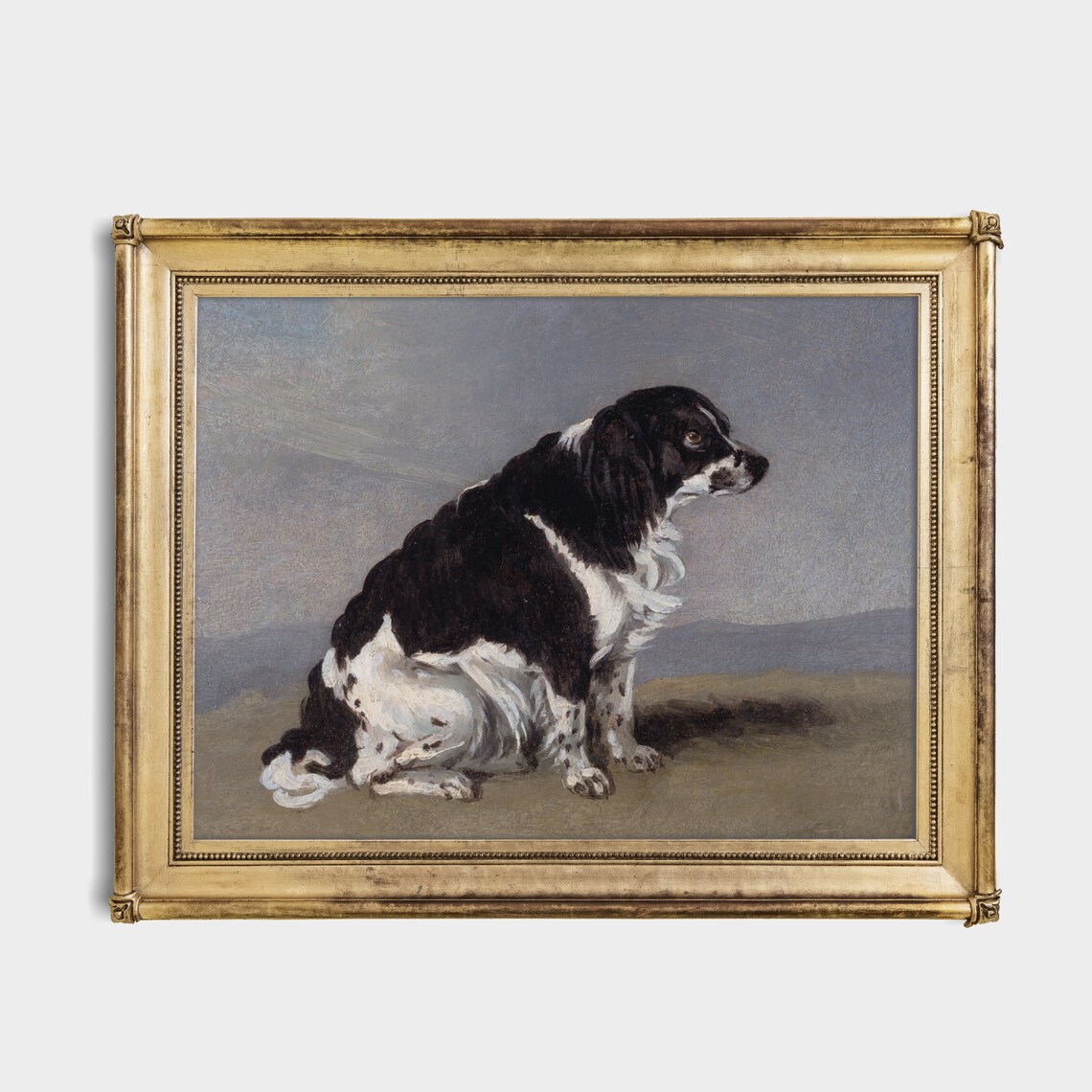 Vintage Dog Painting, Rustic Farmhouse Wall Art - Image 4