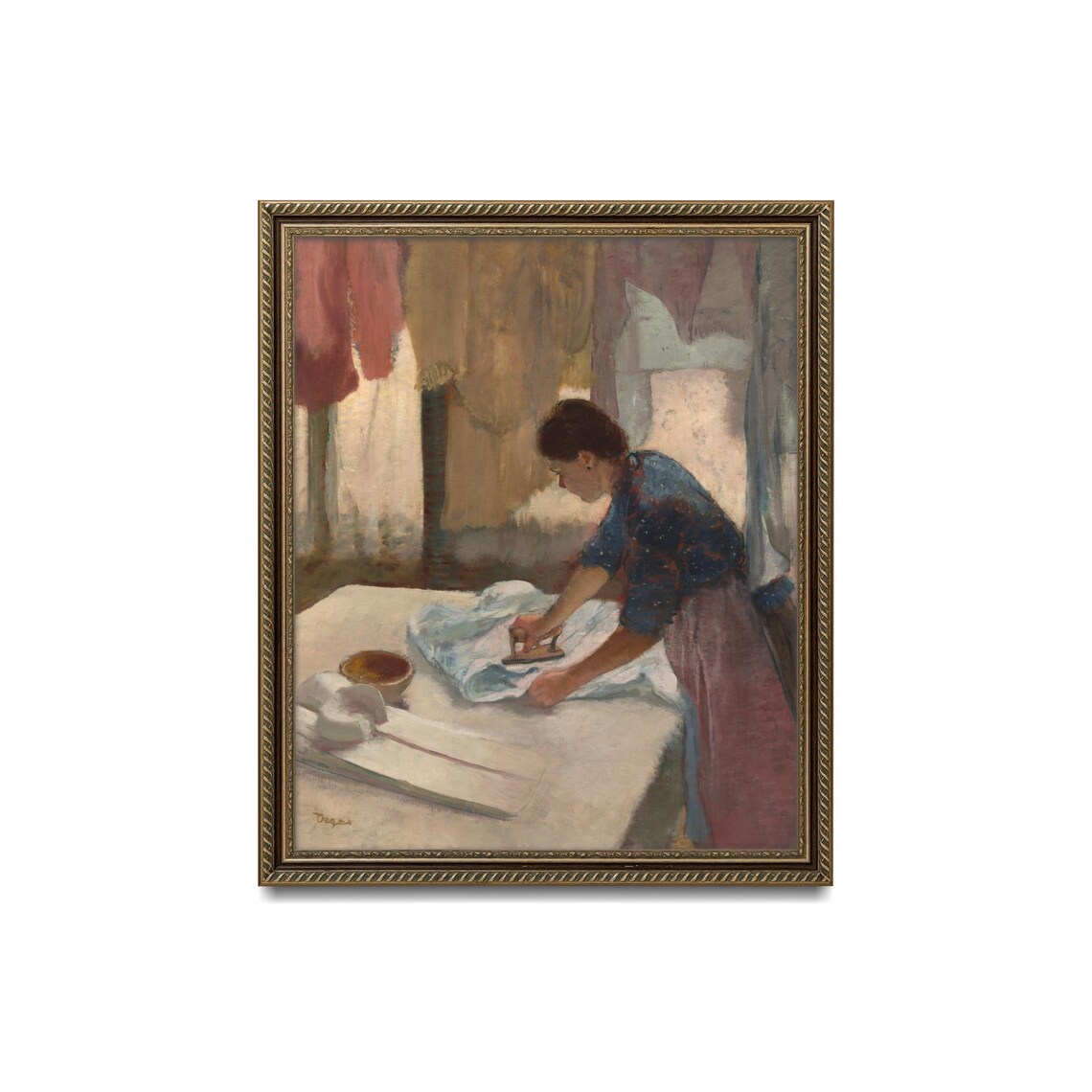 Edgar Degas Woman Ironing Laundress Impressionist Painting Poster - Image 3