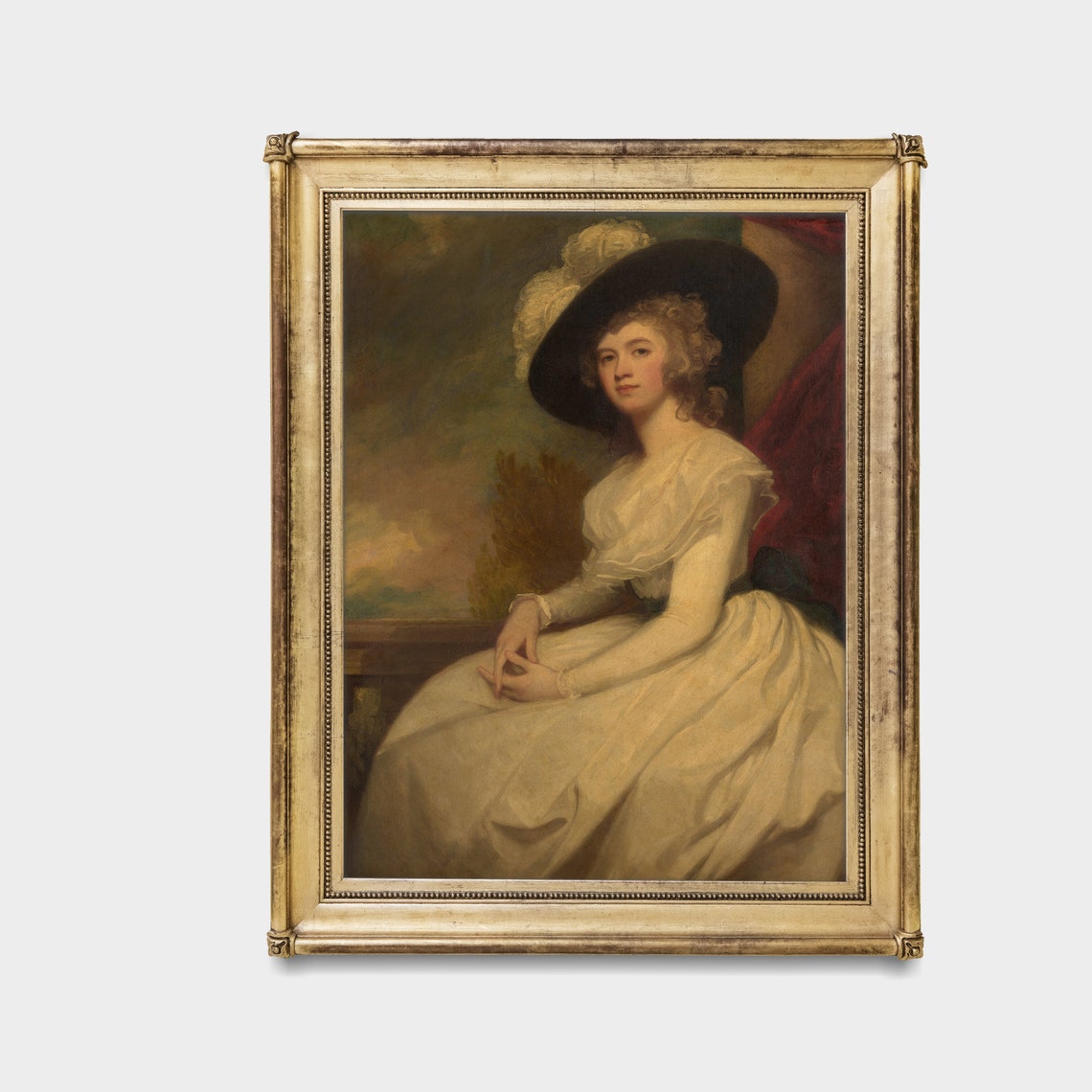 Mailed Print Vintage Portrait Painting Antique Woman Portrait Print And Ship Moody Painting Victorian Print Classic Painting - Image 3