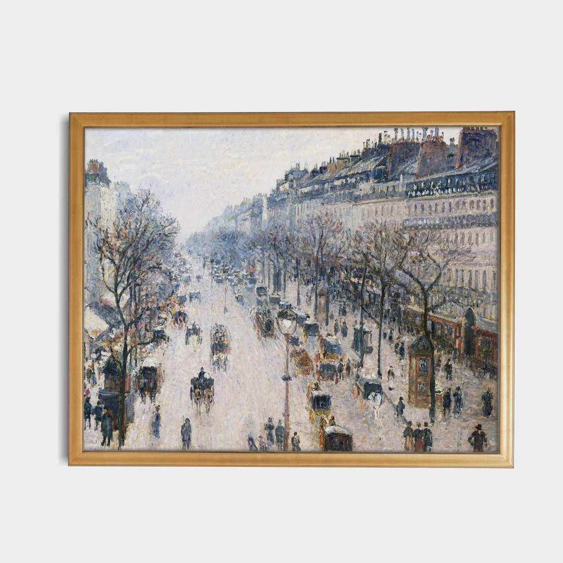 Printed And Shipped Vintage Painting Winter In City Antique Oil Painting Print Christmas Winter Decor Fine Art Physical Prints - Image 3