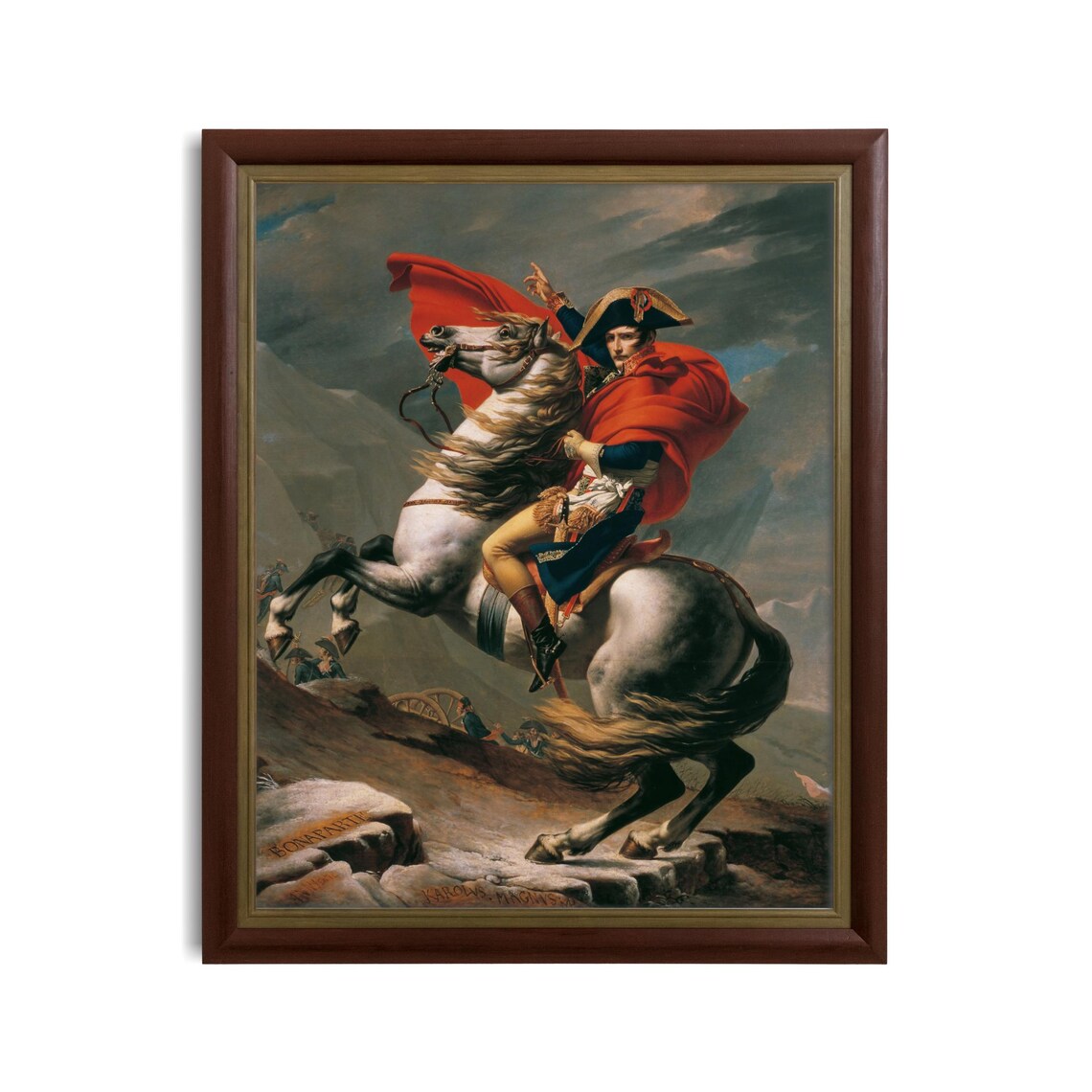 Napoleon Crossing the Alps Horseback Vintage History Painting Poster - Image 2