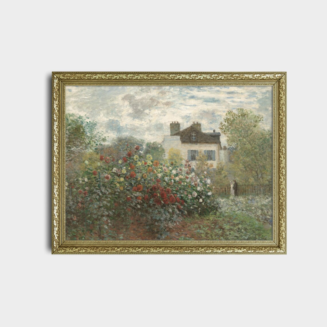 Vintage Garden Landscape Art Print, Farmhouse Decor - Image 2