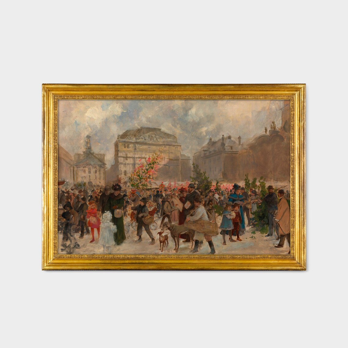 Christmas Fair Vintage Art Print, Winter Holiday - Image 2