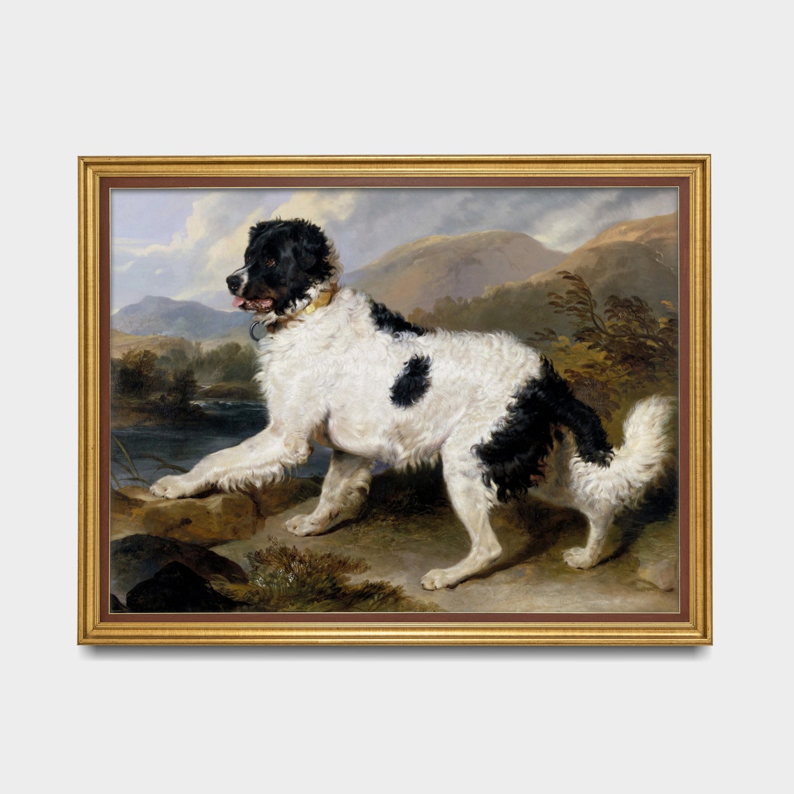 Printed And Shipped Vintage Dog Painting Antique Animal Print Farmhouse Country Decor Dog Lover Gift Fine Art Physical Prints - Image 3