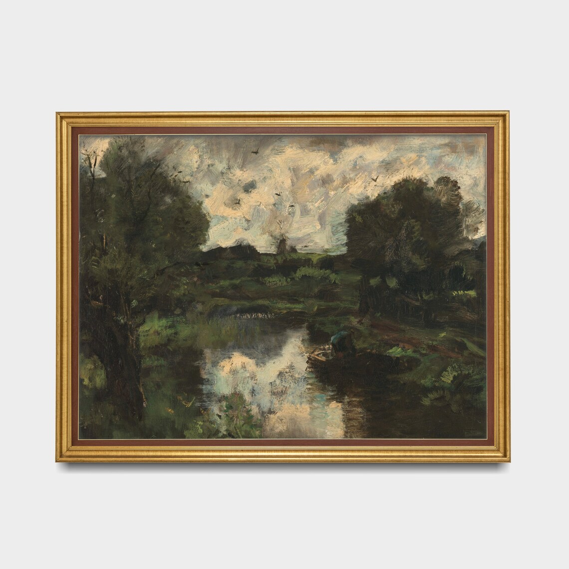 Vintage Country Landscape Art Print, Farmhouse Rustic - Image 5
