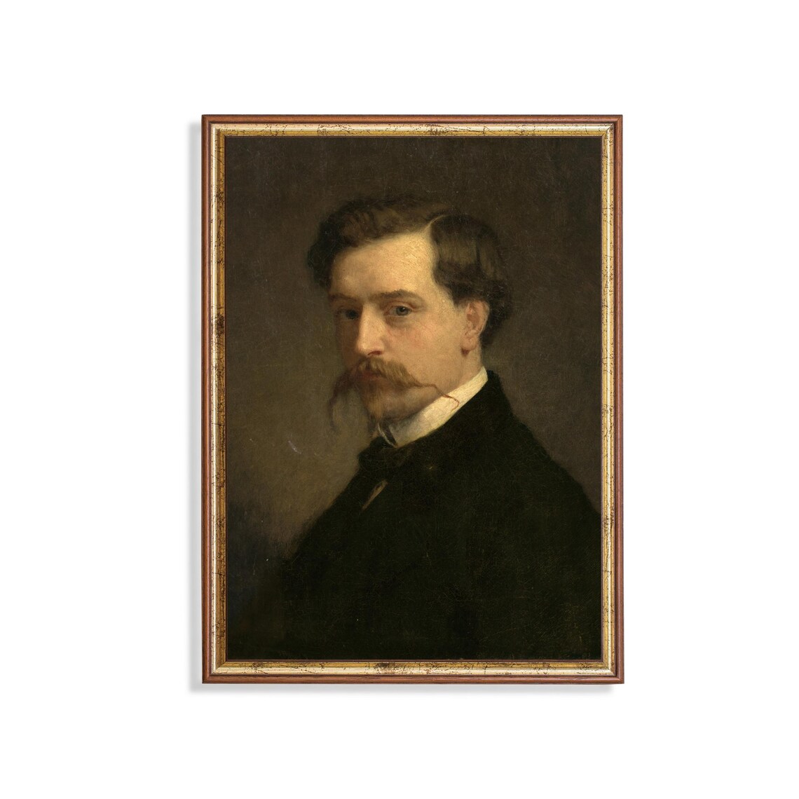 Mailed Vintage Gentleman Portrait Art Print