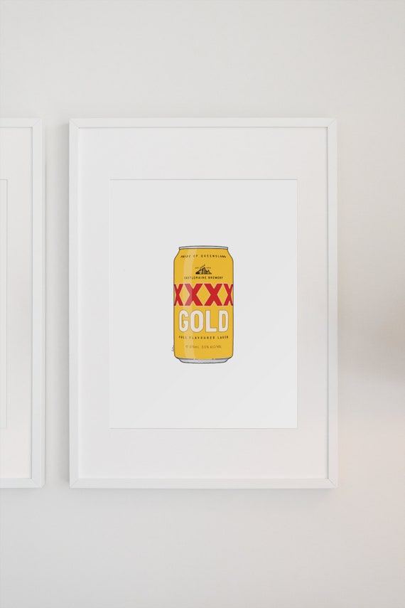 Beer Series Xxxx Gold Illustration, Home Decor