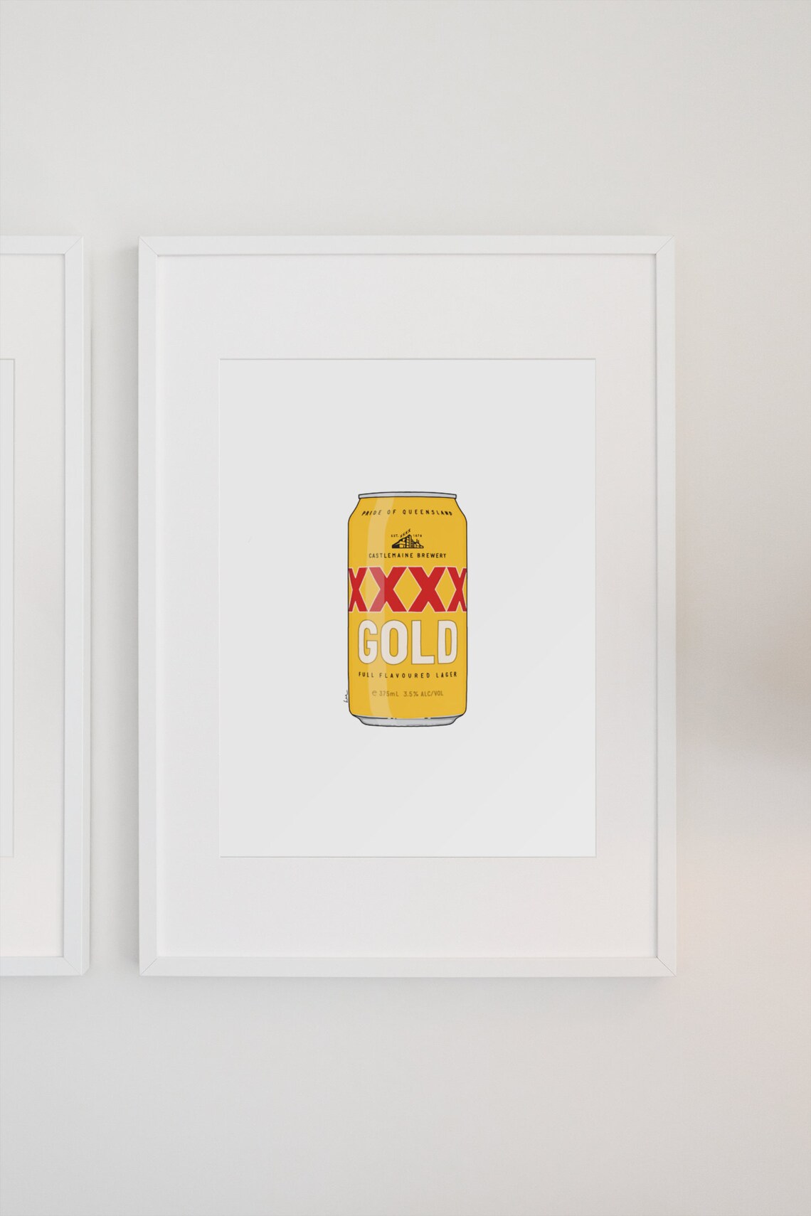 Beer Series Xxxx Gold Illustration, Home Decor
