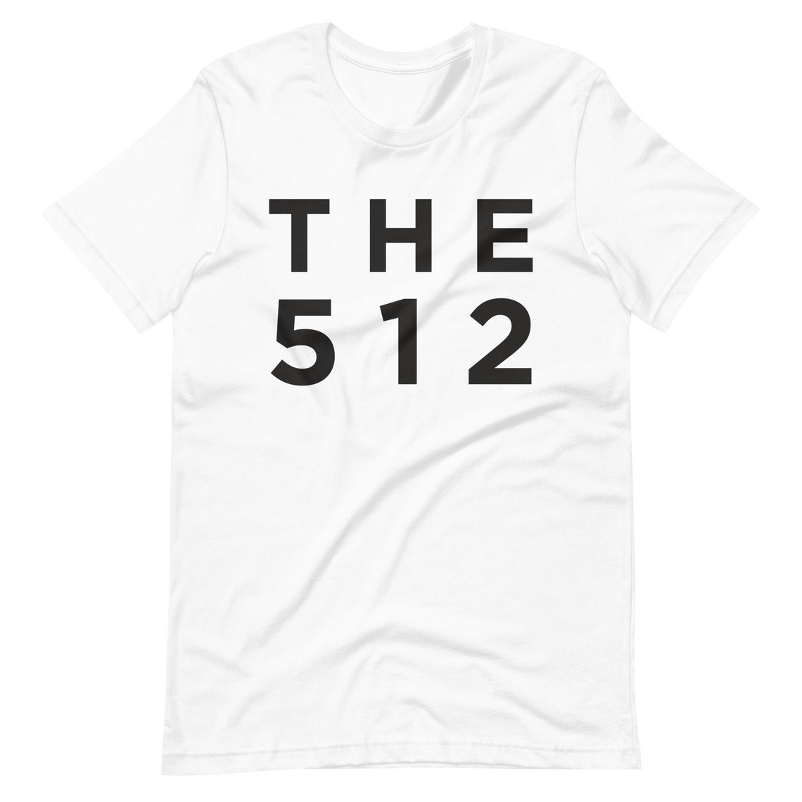 The 512 Austin Texas Black Graphic Tee with Bold White Print Design - Image 5