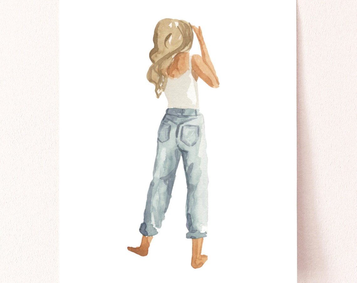 Isabella Art Print, Fashion Watercolor Portrait - Image 2