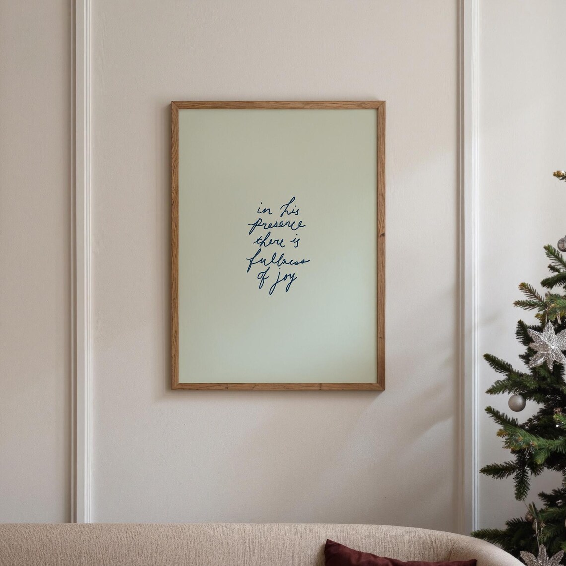 Christian Home Decor, Minimalist Joy Scripture Art