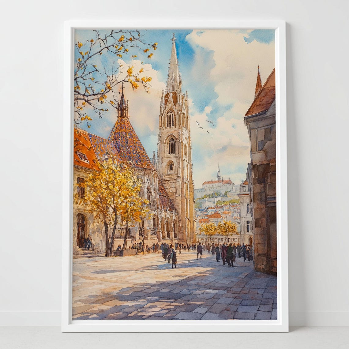 Matthias Church Budapest Print Gothic Architecture Hungary Wall Art