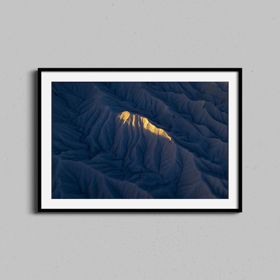 Utah Desert Badlands Sunset Glow Abstract Textured Landscape Poster