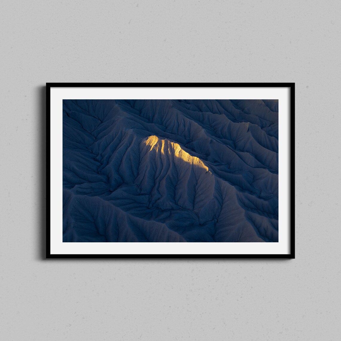 Utah Desert Badlands Sunset Glow Abstract Textured Landscape Poster
