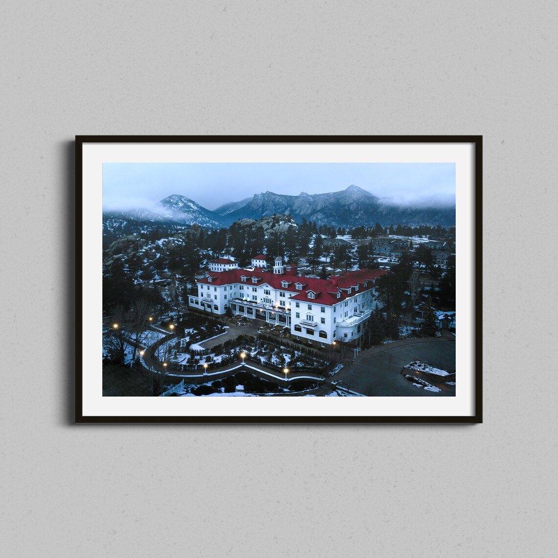 Estes Park Haunted Motel Mountain Travel Poster