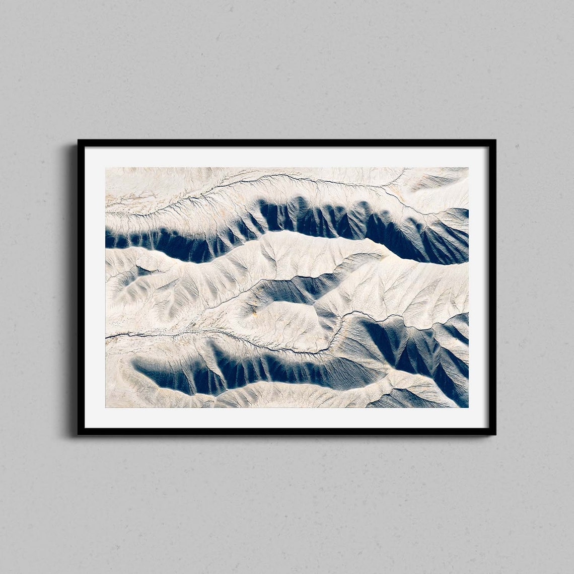 Utah Desert Badlands Aerial Abstract Eroded Textures Photo Art Print