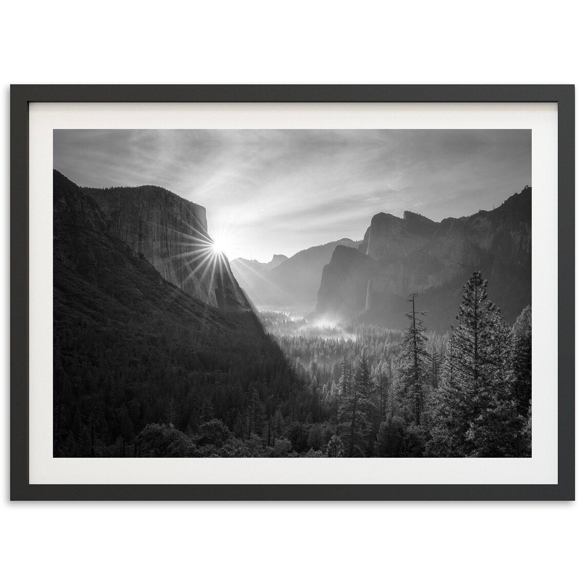 Yosemite Fine Art Photography Print, Black And White