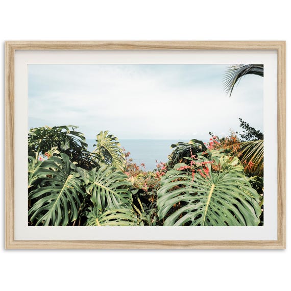 Hawaii Ocean Print, Tropical Boho Travel Poster