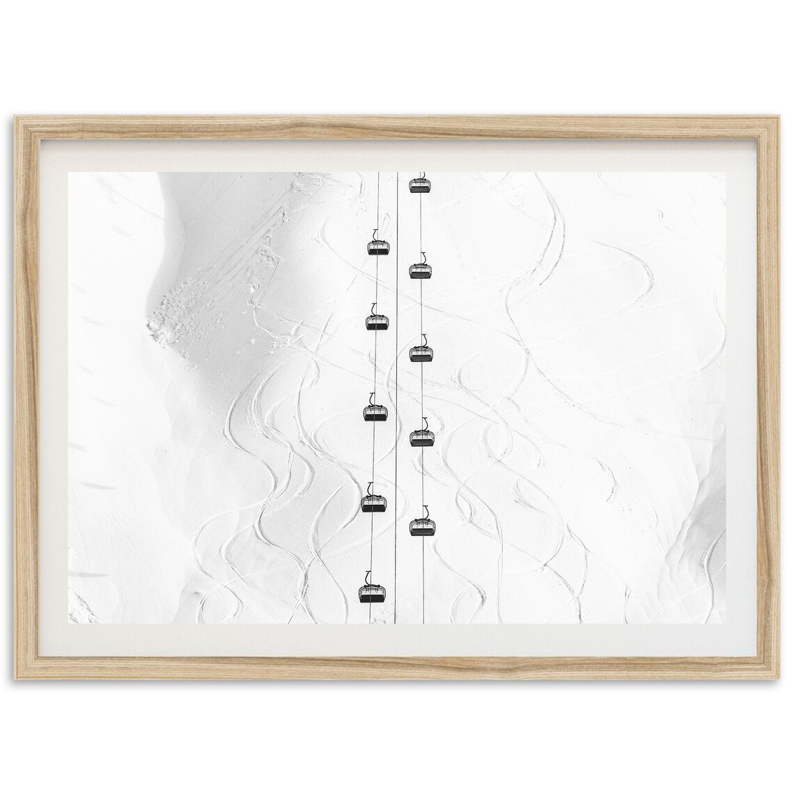 Ski Aerial Winter Snow Cabin Art Print