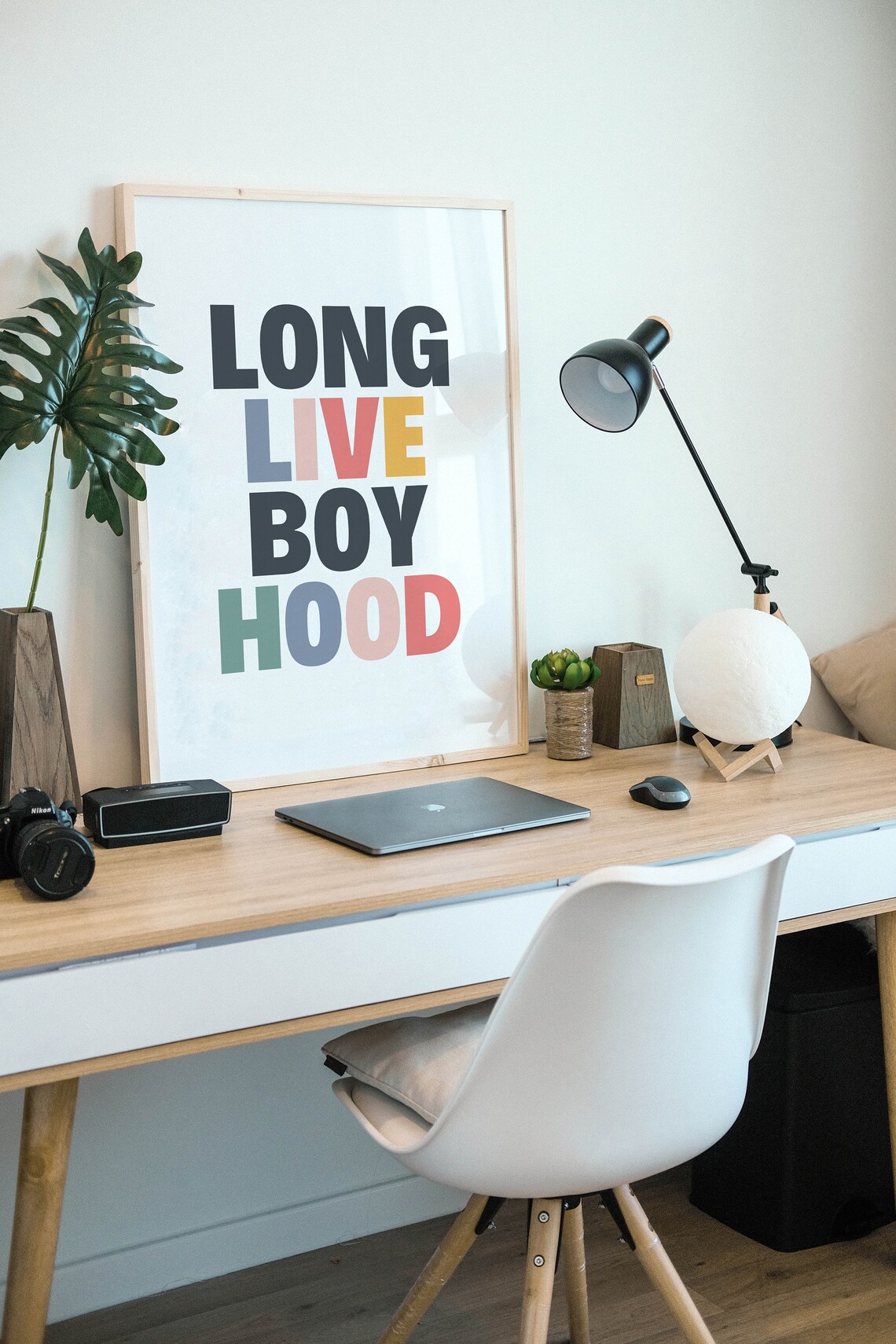 Long Live Boyhood Typography Nursery Room Art Print - Image 2
