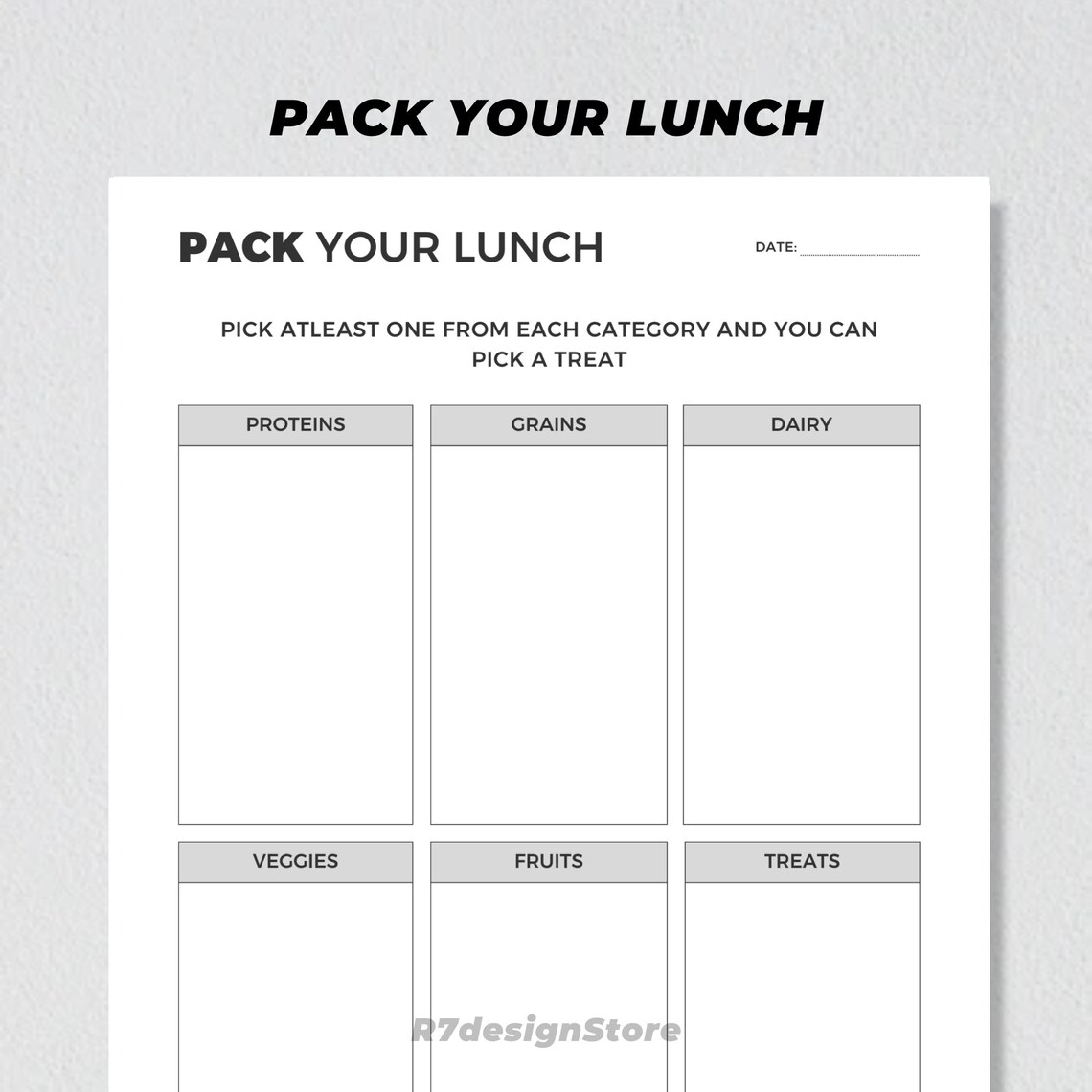 Pack Your Lunch Kids Nutrition Tracker, School Meal Planner - Image 3