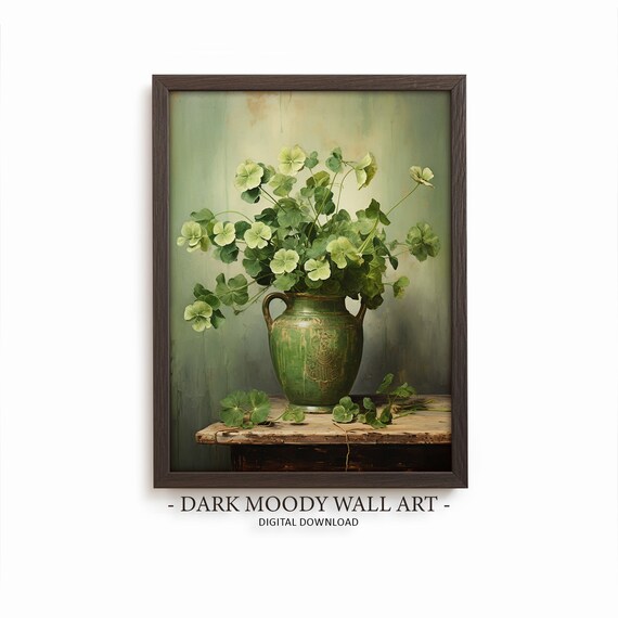 Rustic Clover St Patricks Day Art Print