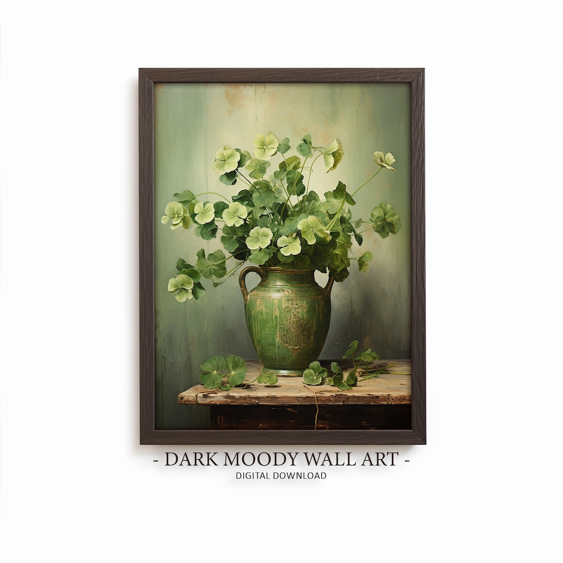 Rustic Clover St Patricks Day Art Print