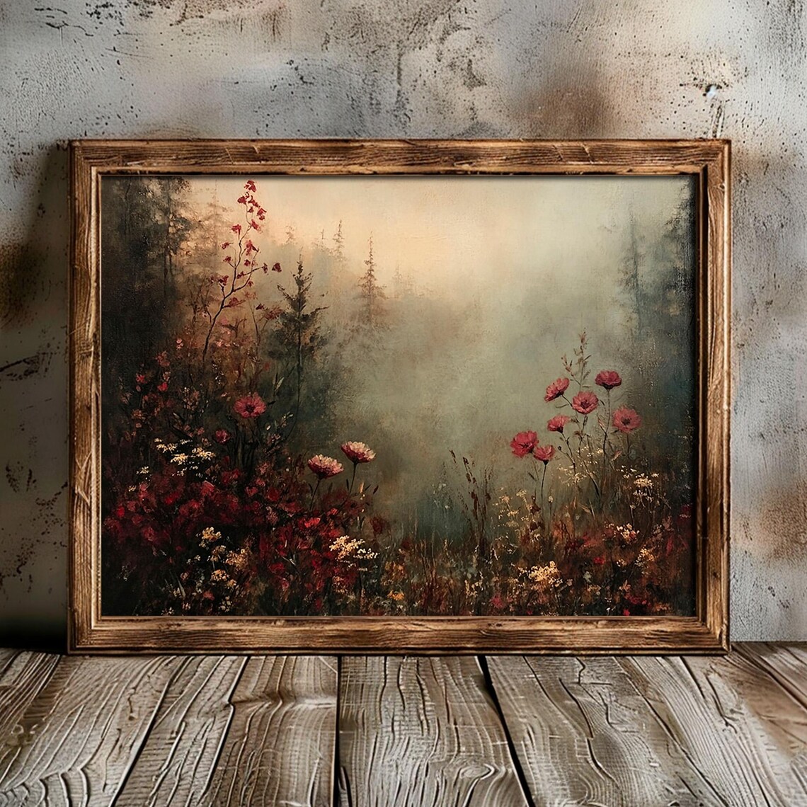 Vintage Fall Floral Prints, Moody Botanical Art Print - Image 2