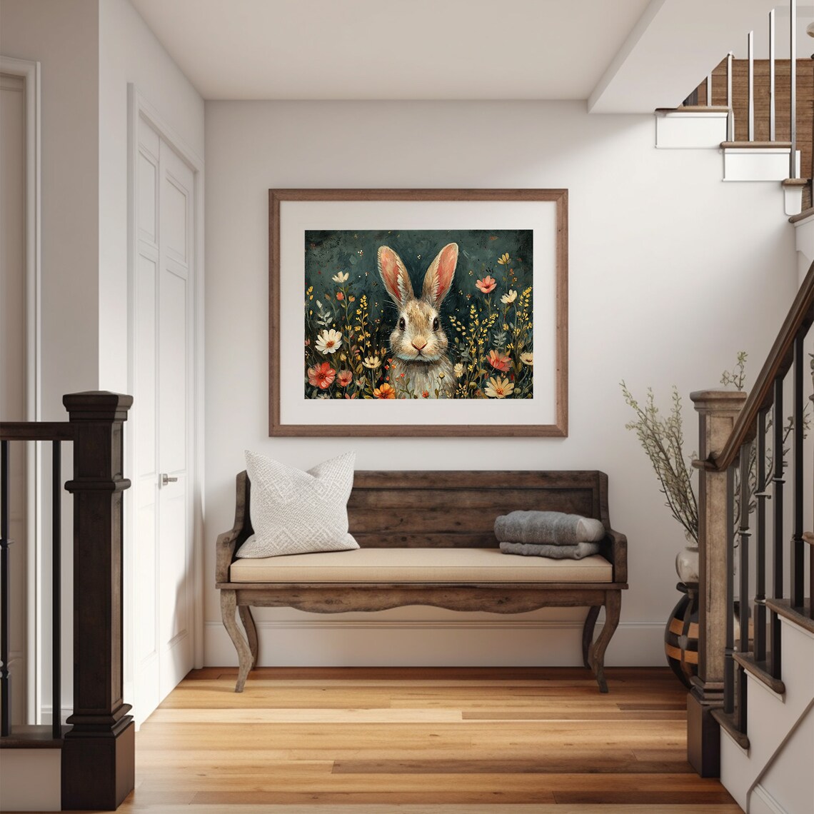Dark Easter Bunny Art Print, Farmhouse Decor - Image 5