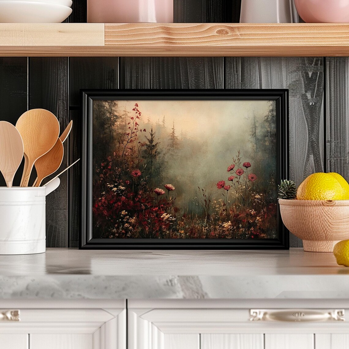 Vintage Fall Floral Prints, Moody Botanical Art Print - Image 6