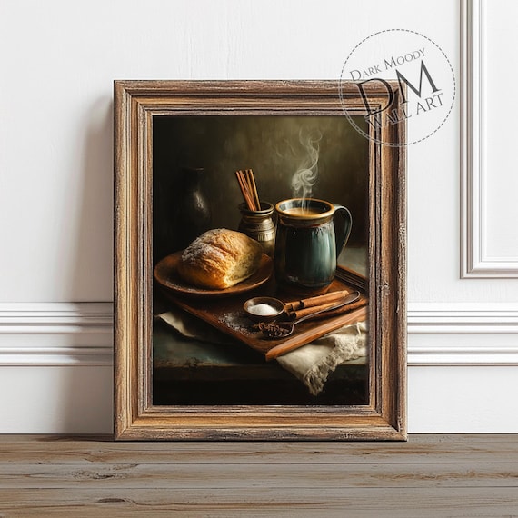 French Cafe Rustic Coffee Pastry Art Print
