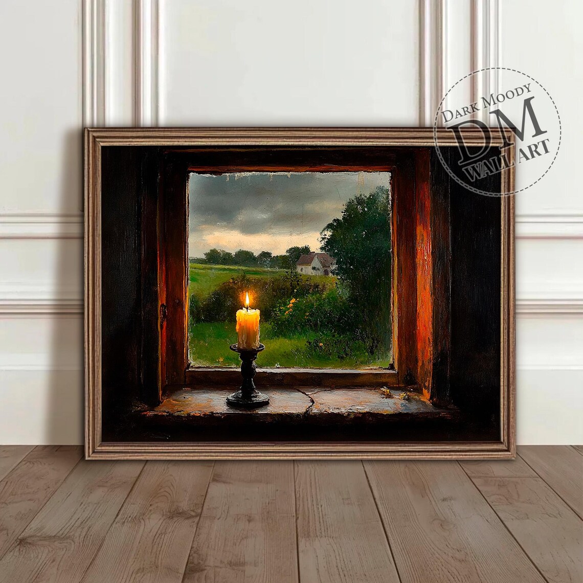 Candle Window Rustic Moody Cottage Farmhouse