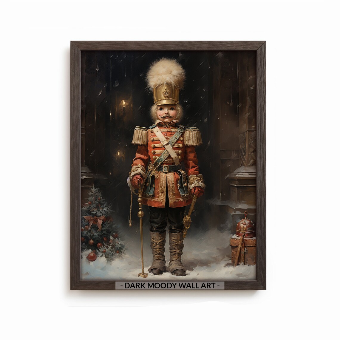 Nutcracker Painting, Vintage Christmas Decor