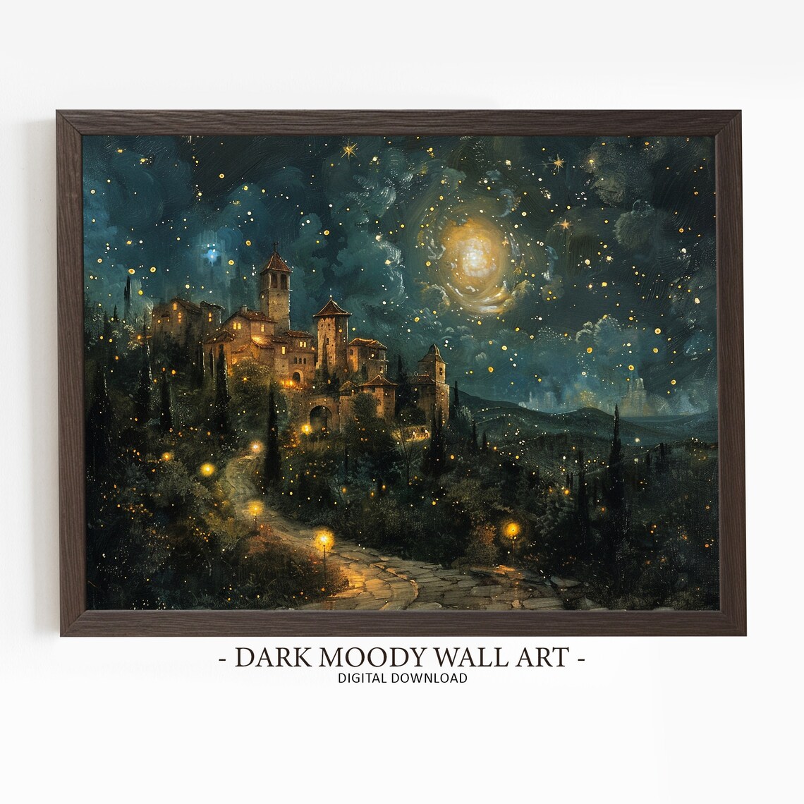 Fantasy Castle Painting, Victorian Medieval Art Print