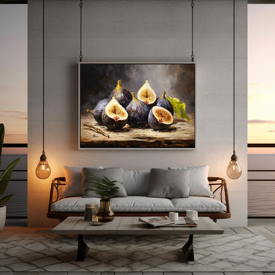 Moody Figs Vintage Fruit Still Life Art Print - Image 4